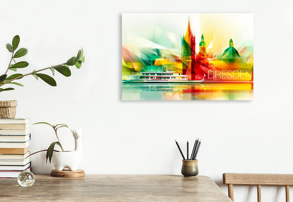 Premium Textil-Leinwand Dresden