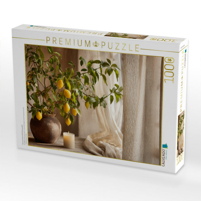 Kerzenschein trifft Zitronenduft - CALVENDO Foto-Puzzle'