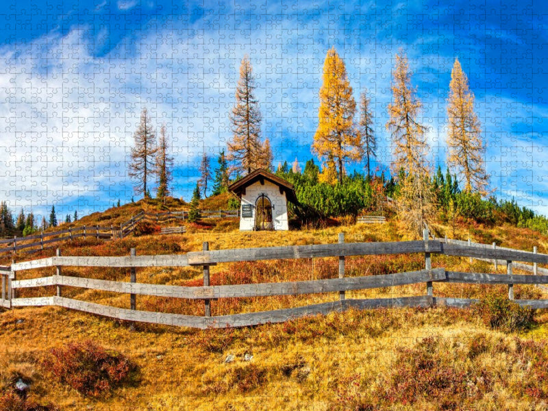 Kapelle auf der Trinkeralm - CALVENDO Foto-Puzzle'