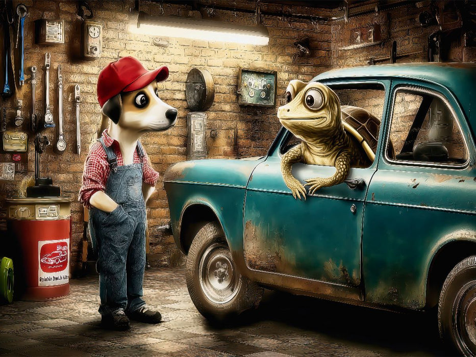 Der Wagen wurde überholt - CALVENDO Foto-Puzzle'