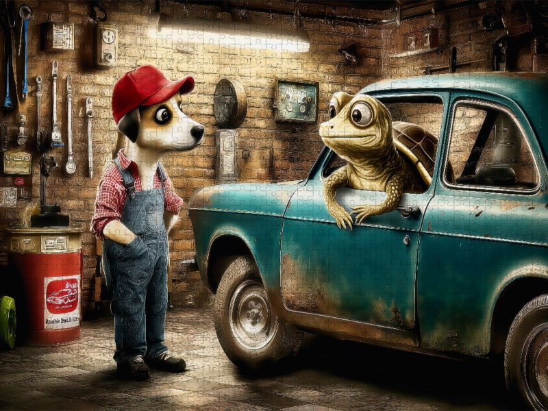 Der Wagen wurde überholt - CALVENDO Foto-Puzzle'