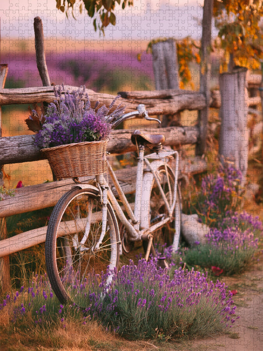 Lavendel im warmen Herbstton - CALVENDO Foto-Puzzle'
