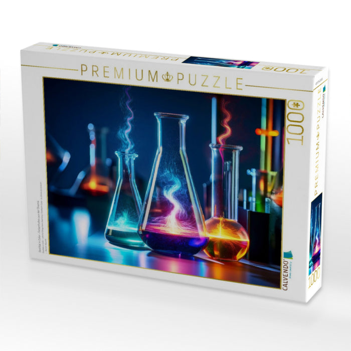 Destillat in Color - farbenfrohes aus der Chemie - CALVENDO Foto-Puzzle'