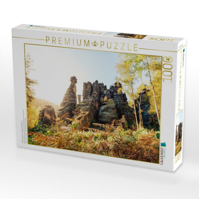 Herkulessäulen, Sächsische Schweiz - CALVENDO Foto-Puzzle'