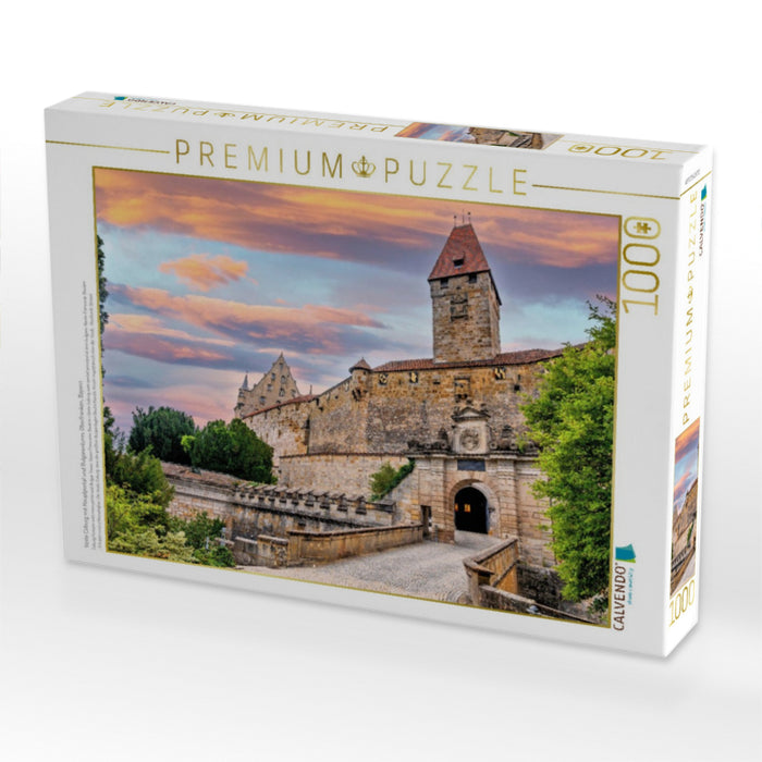 Veste Coburg mit Hauptportal und Bulgarenturm, Oberfranken, Bayern - CALVENDO Foto-Puzzle'