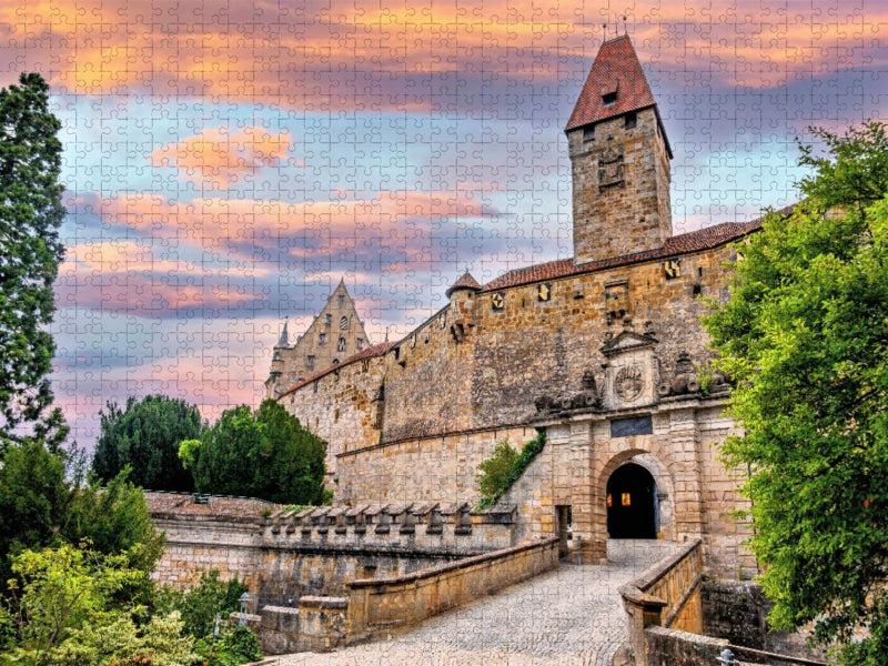 Veste Coburg mit Hauptportal und Bulgarenturm, Oberfranken, Bayern - CALVENDO Foto-Puzzle'