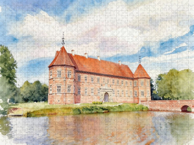Schloss Voergaard - CALVENDO Foto-Puzzle'