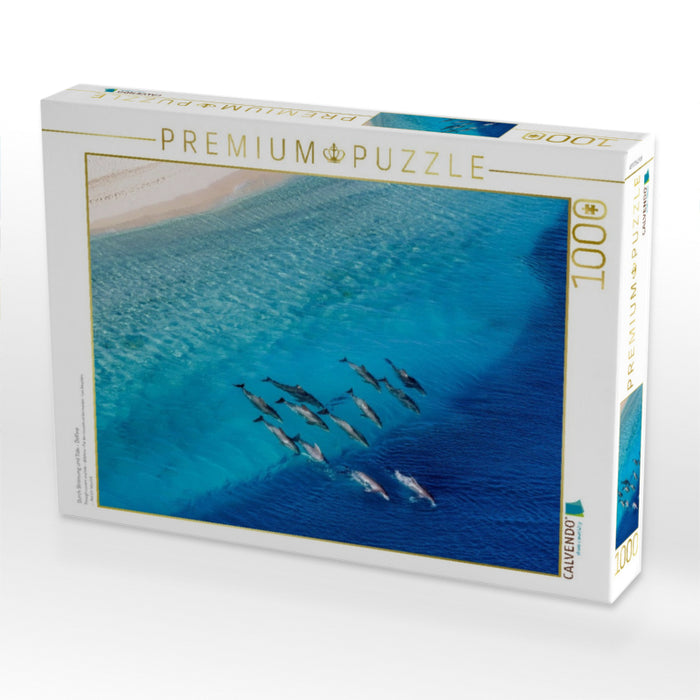 Durch Strömung und Tide - Delfine - CALVENDO Foto-Puzzle'