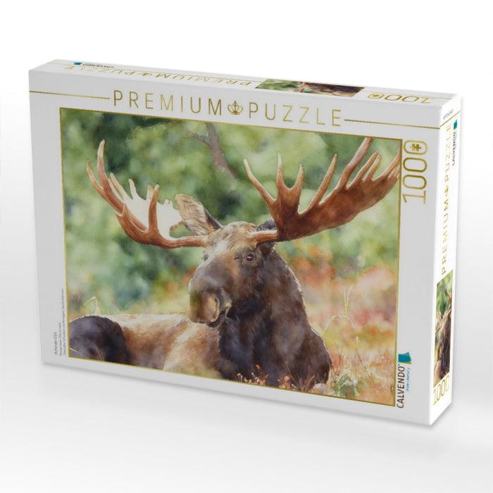 Ruhender Elch - CALVENDO Foto-Puzzle'