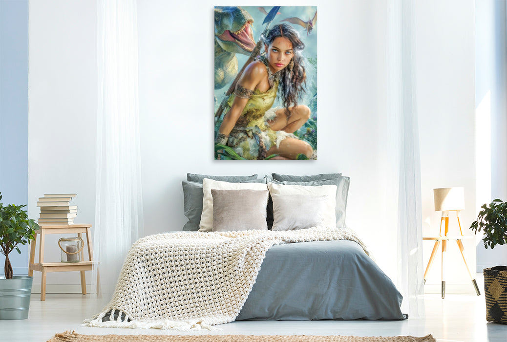 Premium Textil-Leinwand Frauenfiguren