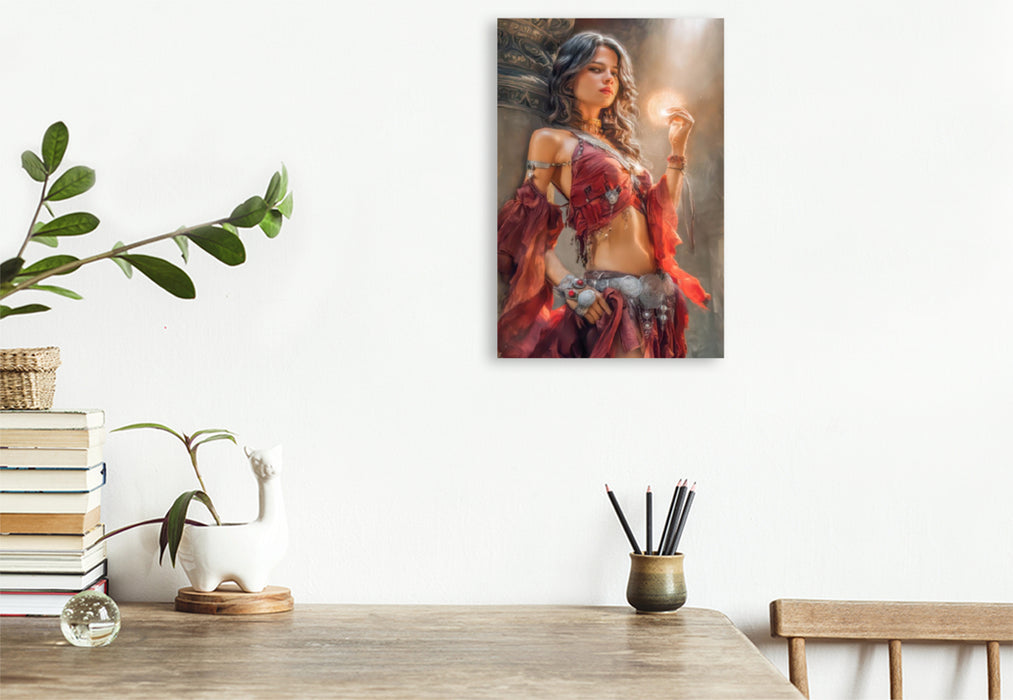 Premium Textil-Leinwand Frauenfiguren