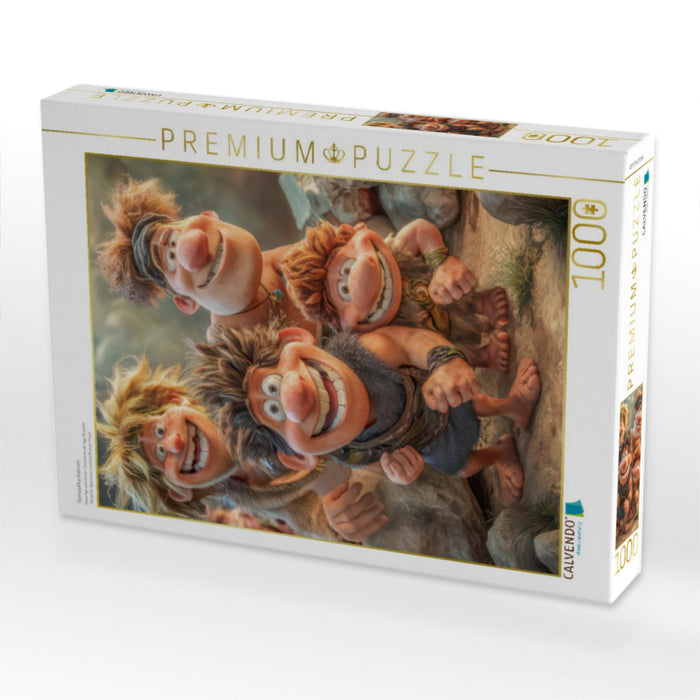 Steinzeitkarikaturen - CALVENDO Foto-Puzzle'