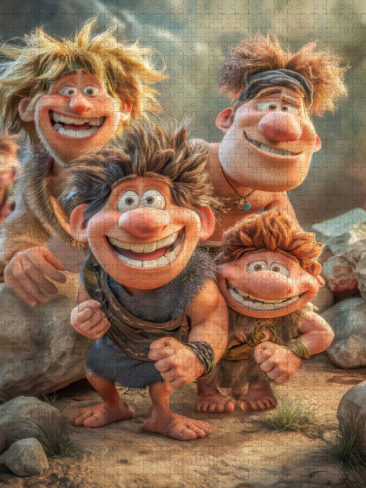 Steinzeitkarikaturen - CALVENDO Foto-Puzzle'
