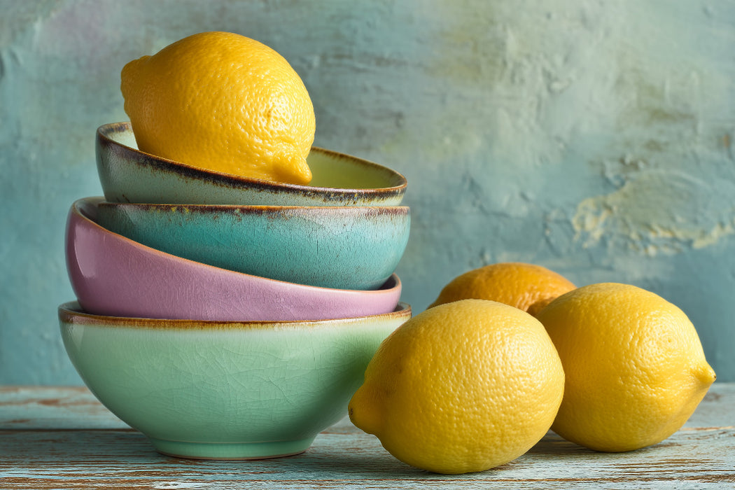 Premium Textil-Leinwand Ein Hauch von Sommer auf Keramik gebannt