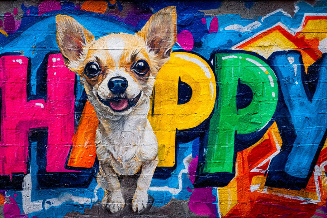 Premium Textil-Leinwand Ein Motiv aus dem Kalender Hunde in Farbe - Dogs on the Wall