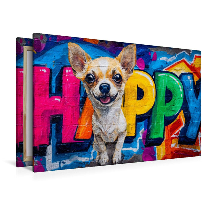 Premium Textil-Leinwand Ein Motiv aus dem Kalender Hunde in Farbe - Dogs on the Wall