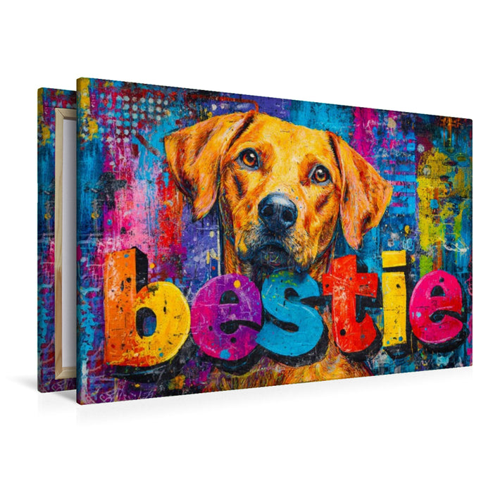 Premium Textil-Leinwand Leo