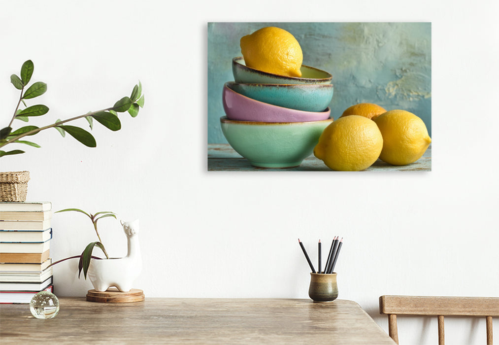 Premium Textil-Leinwand Ein Hauch von Sommer auf Keramik gebannt