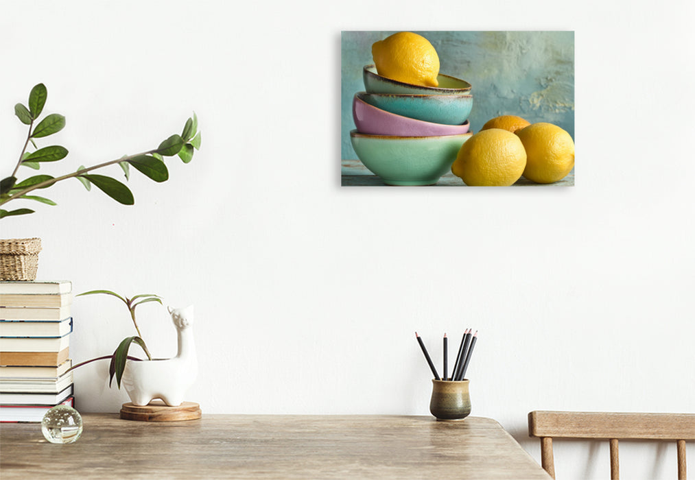 Premium Textil-Leinwand Ein Hauch von Sommer auf Keramik gebannt