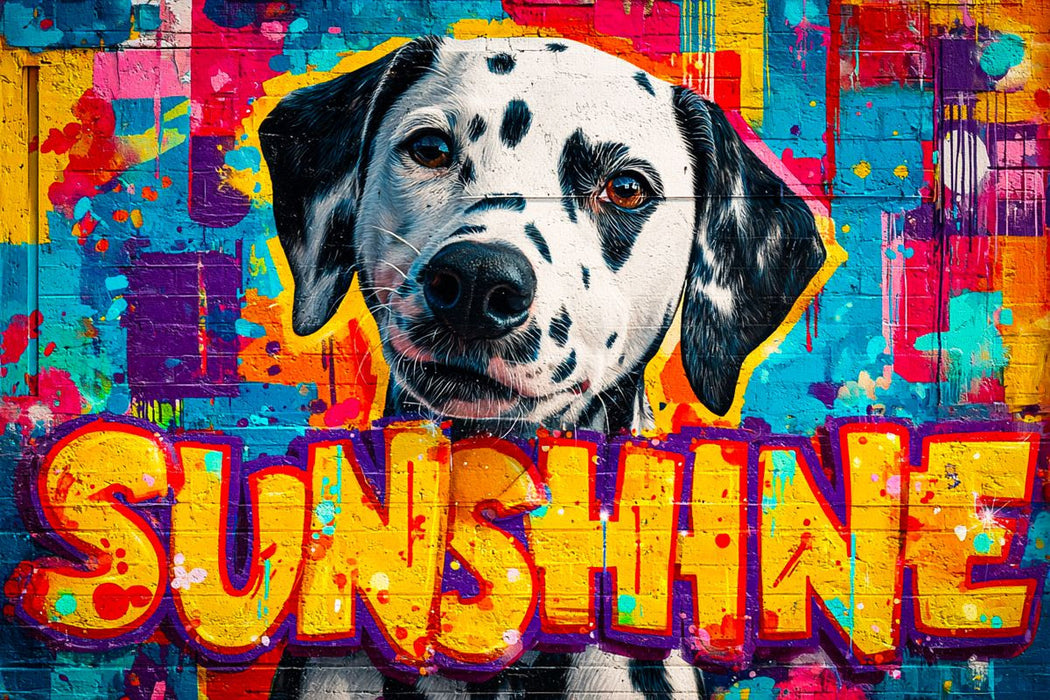 Premium Textil-Leinwand Ein Motiv aus dem Kalender Hunde in Farbe - Dogs on the Wall