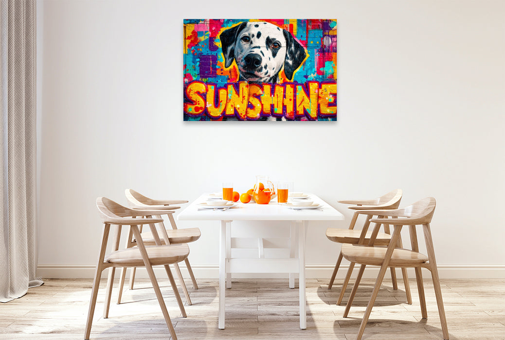 Premium Textil-Leinwand Ein Motiv aus dem Kalender Hunde in Farbe - Dogs on the Wall