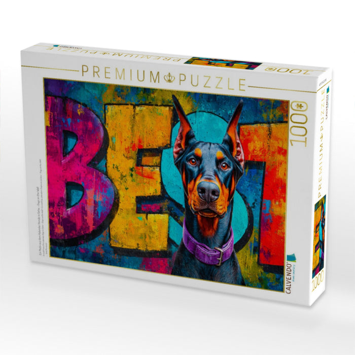 Ein Motiv aus dem Kalender Hunde in Farbe - Dogs on the Wall - CALVENDO Foto-Puzzle'