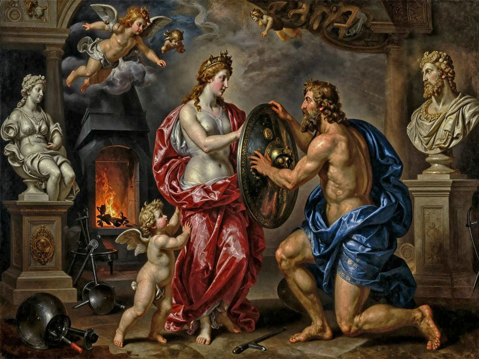 Thetis erhält von Vulcanus die Waffen für Achill - CALVENDO Foto-Puzzle'
