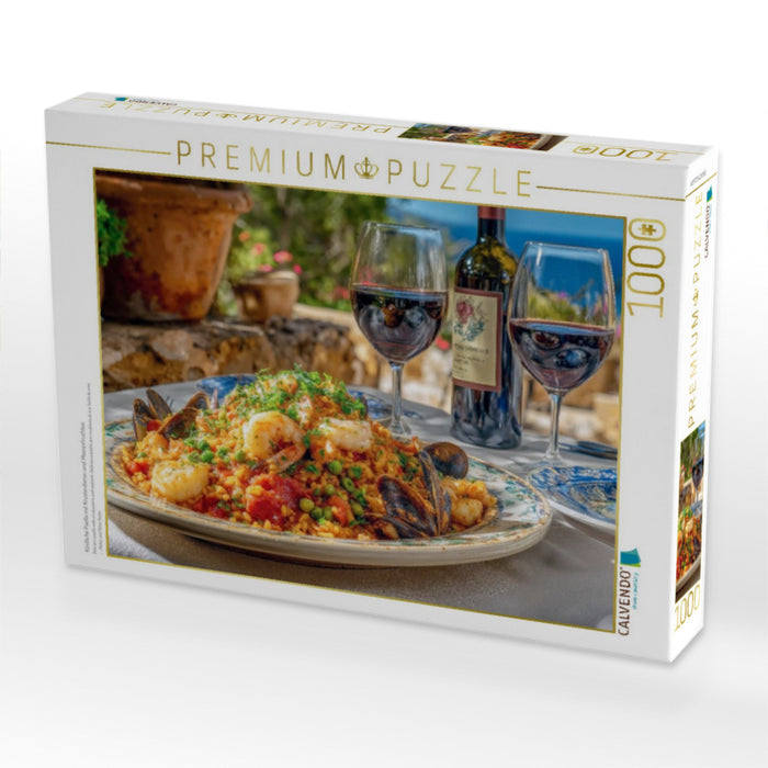 Köstliche Paella mit Krustentieren und Meeresfrüchten - CALVENDO Foto-Puzzle'