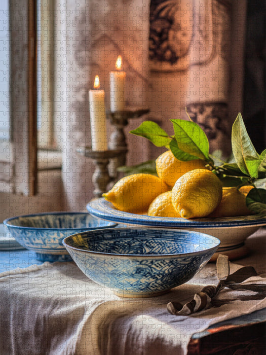 Mediterrane Keramik und frische Zitronen - CALVENDO Foto-Puzzle'