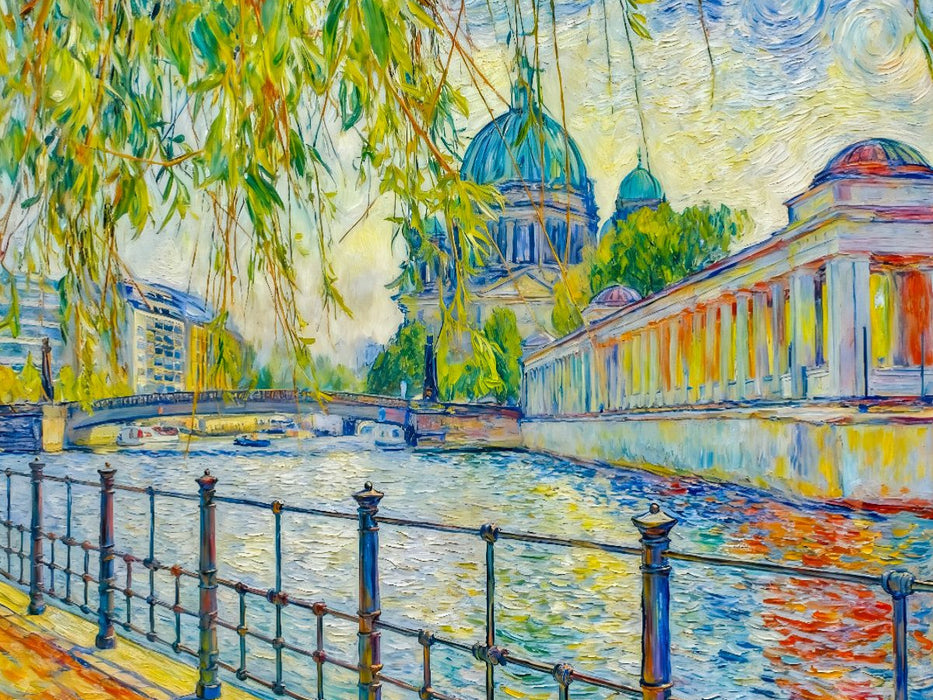 Spreeblick mit Kolonnaden – Berliner Impressionen - CALVENDO Foto-Puzzle'