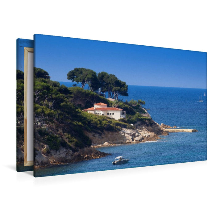 Premium Textil-Leinwand Steilküste bei Bale de Bandol