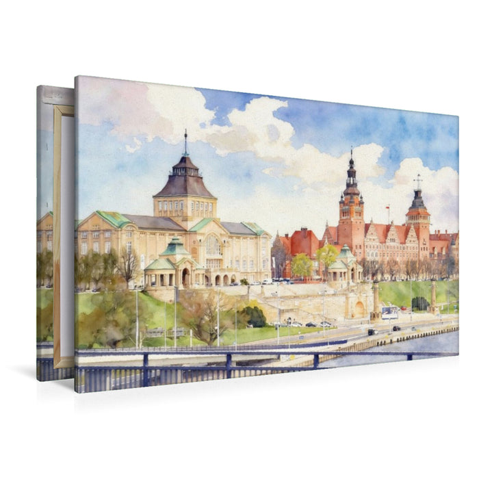 Premium Textil-Leinwand Hakenterrasse Stettin