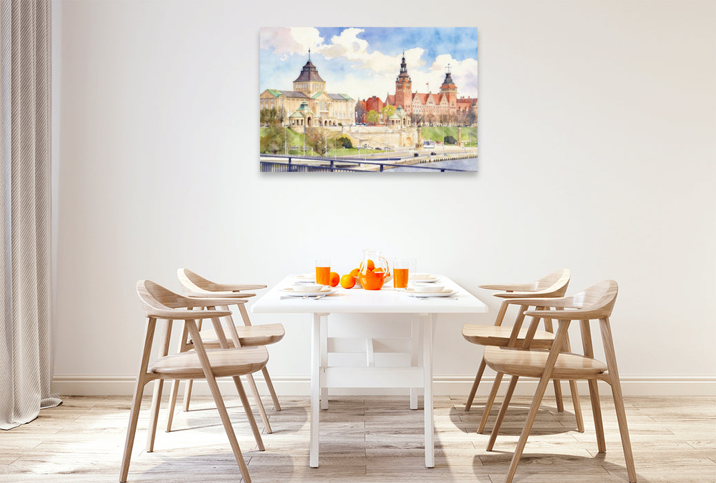 Premium Textil-Leinwand Hakenterrasse Stettin