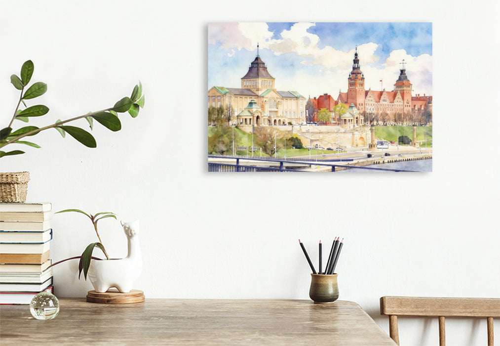 Premium Textil-Leinwand Hakenterrasse Stettin