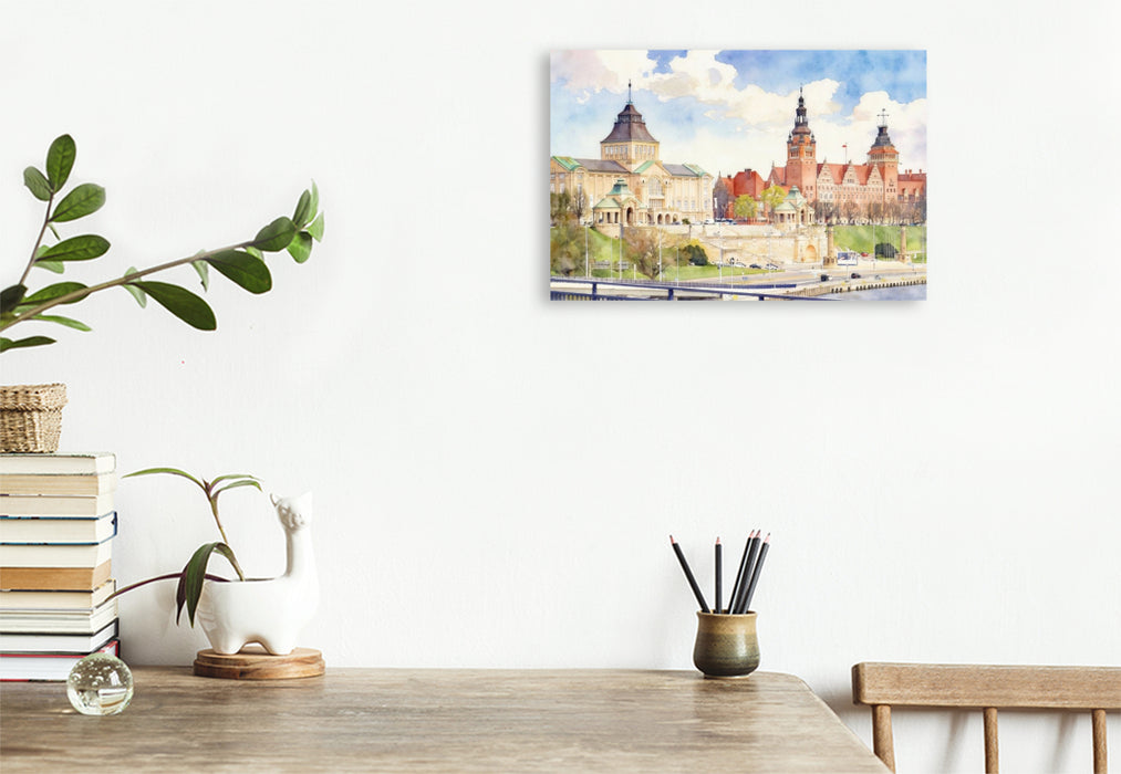 Premium Textil-Leinwand Hakenterrasse Stettin