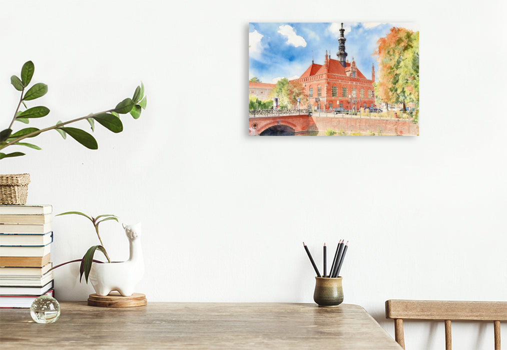 Premium Textil-Leinwand Altstädtisches Rathaus Danzig