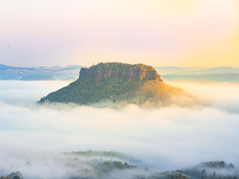 Aussicht auf den Lilienstein, Sächsische Schweiz - CALVENDO Foto-Puzzle'