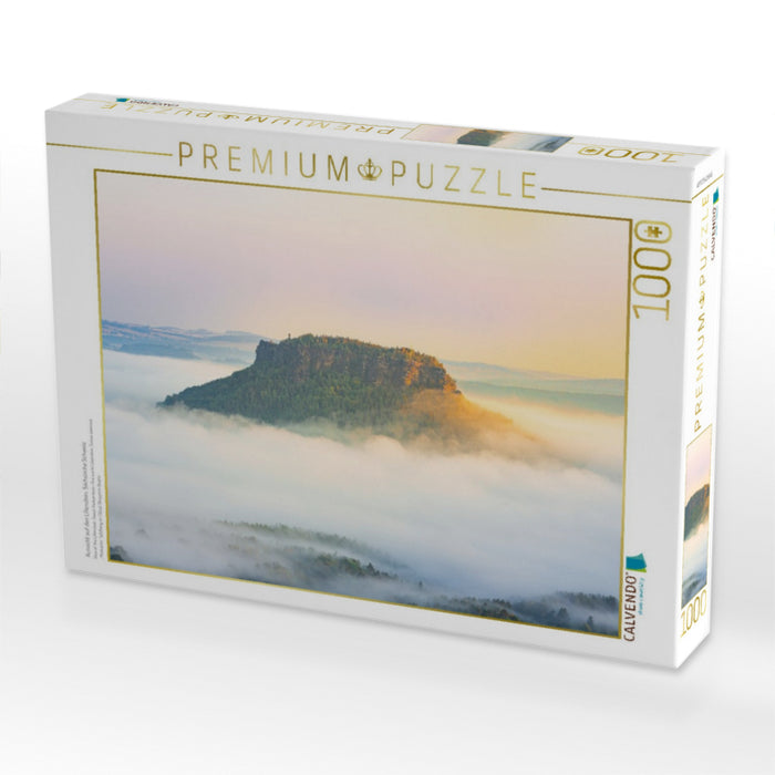 Aussicht auf den Lilienstein, Sächsische Schweiz - CALVENDO Foto-Puzzle'