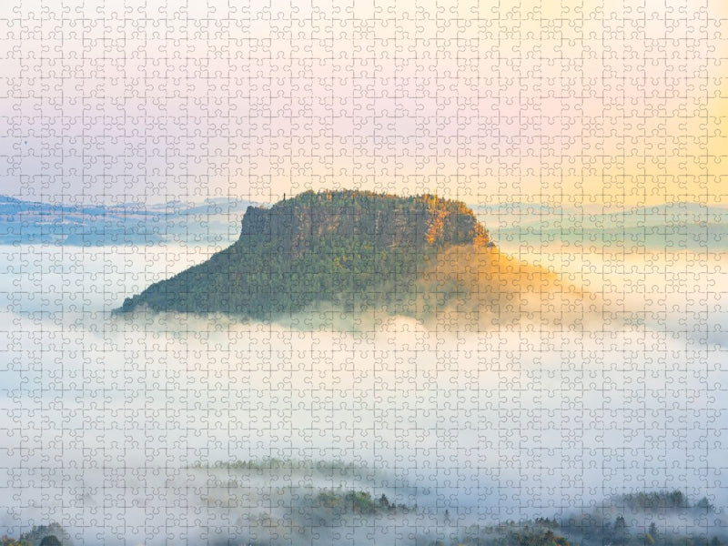 Aussicht auf den Lilienstein, Sächsische Schweiz - CALVENDO Foto-Puzzle'