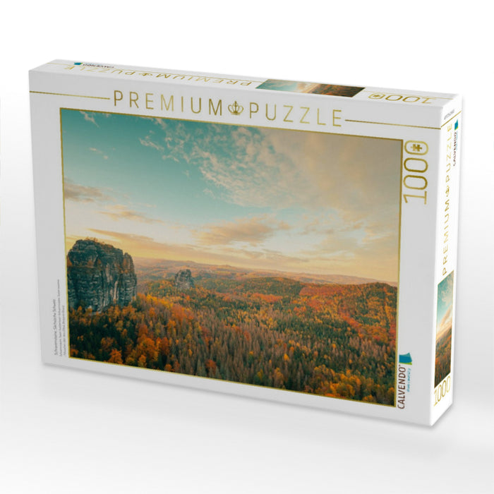 Schrammsteine, Sächsische Schweiz - CALVENDO Foto-Puzzle'