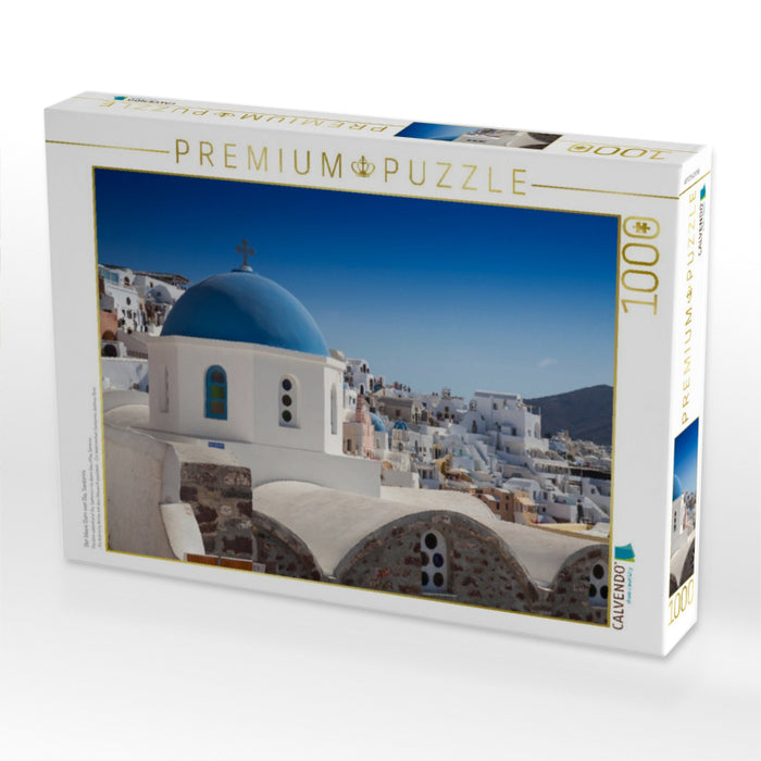 Der blaue Dom von Oia, Santorini - CALVENDO Foto-Puzzle'