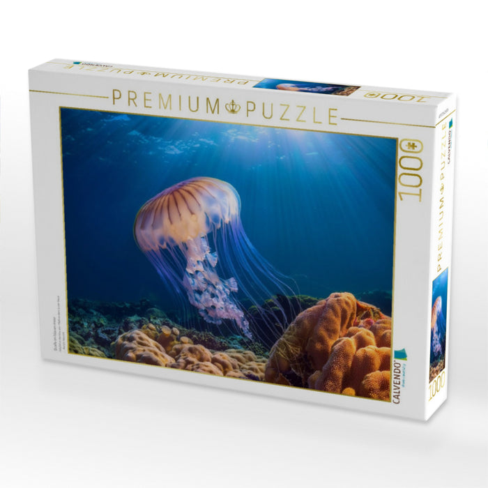 Qualle im blauen meer - CALVENDO Foto-Puzzle'