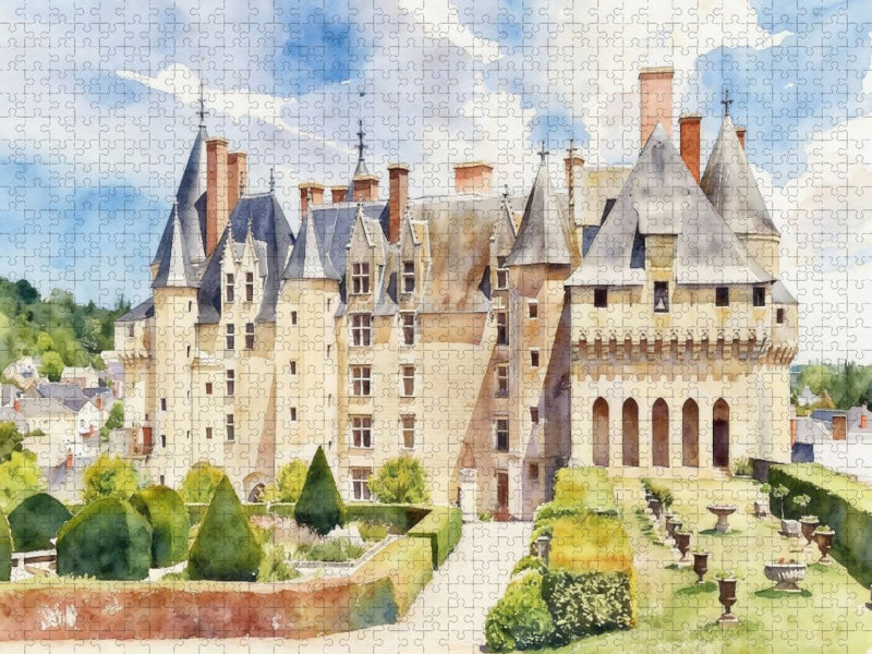 Schloss Langeais in Frankreich - CALVENDO Foto-Puzzle'