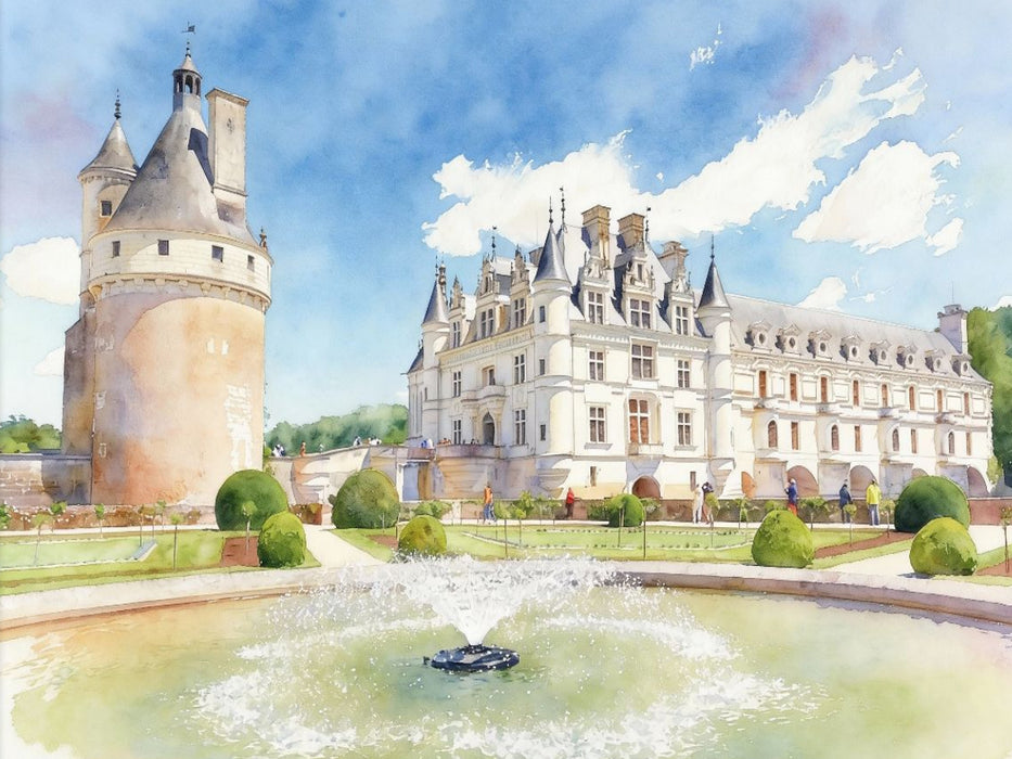 Schloss Chenonceau in Frankreich - CALVENDO Foto-Puzzle'