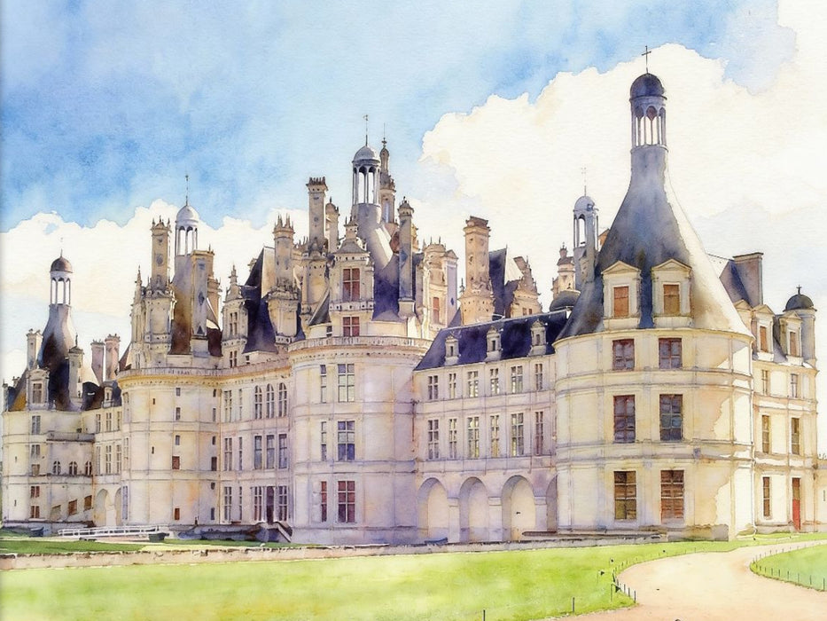Schloss Chambord in Frankreich - CALVENDO Foto-Puzzle'