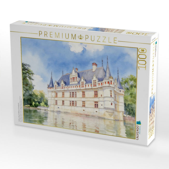 Schloss Azay le Rideau in Frankreich - CALVENDO Foto-Puzzle'