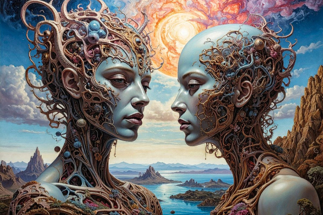 Premium Textil-Leinwand Überzeugung: "Ich halte fest unbedingt an dem, was mich im Innersten trägt."