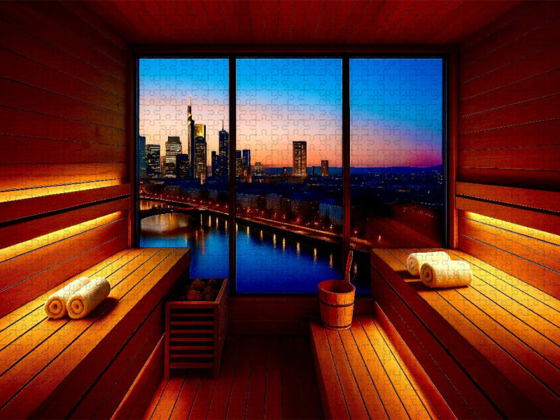 In der Skyline-Sauna - CALVENDO Foto-Puzzle'