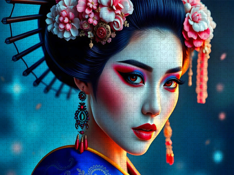 Ein Motiv aus dem Kalender Dunkle Eleganz der Geishas - CALVENDO Foto-Puzzle'