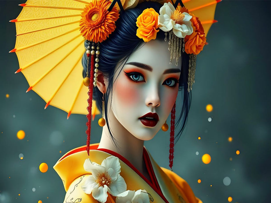 Ein Motiv aus dem Kalender Dunkle Eleganz der Geishas - CALVENDO Foto-Puzzle'